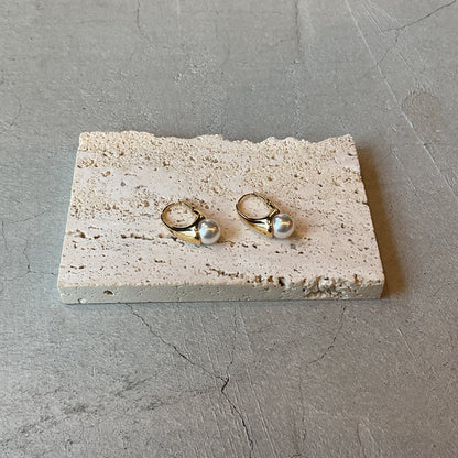 ドロップパールフープピアス