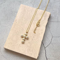 pearl cross necklace