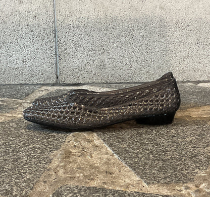 ラメジェリーフラットシューズ