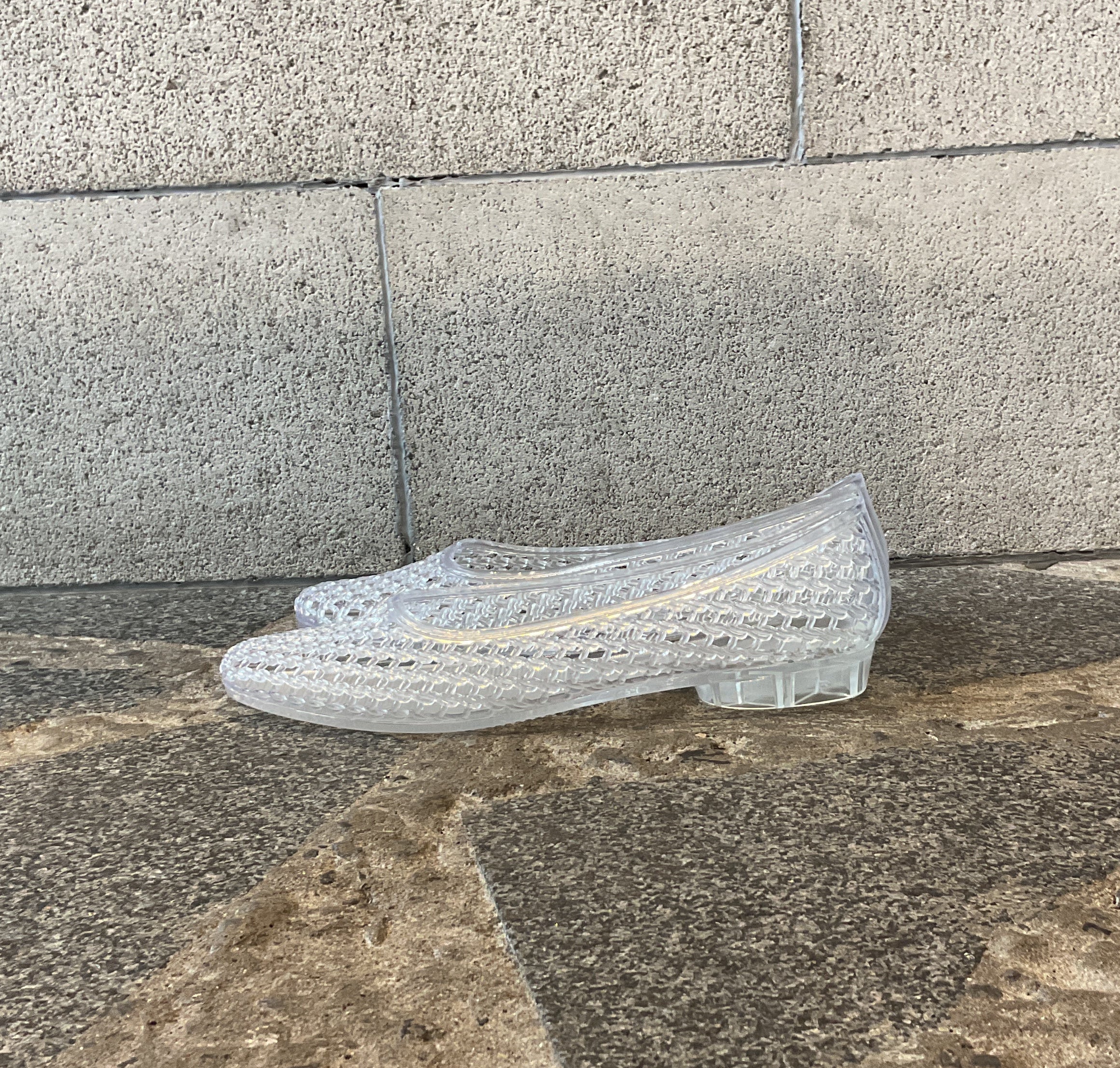 ラメジェリーフラットシューズ