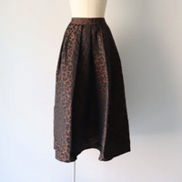 Kittle Leopard tuck skirt K246-65079