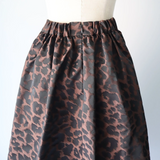 Kittle Leopard tuck skirt K246-65079