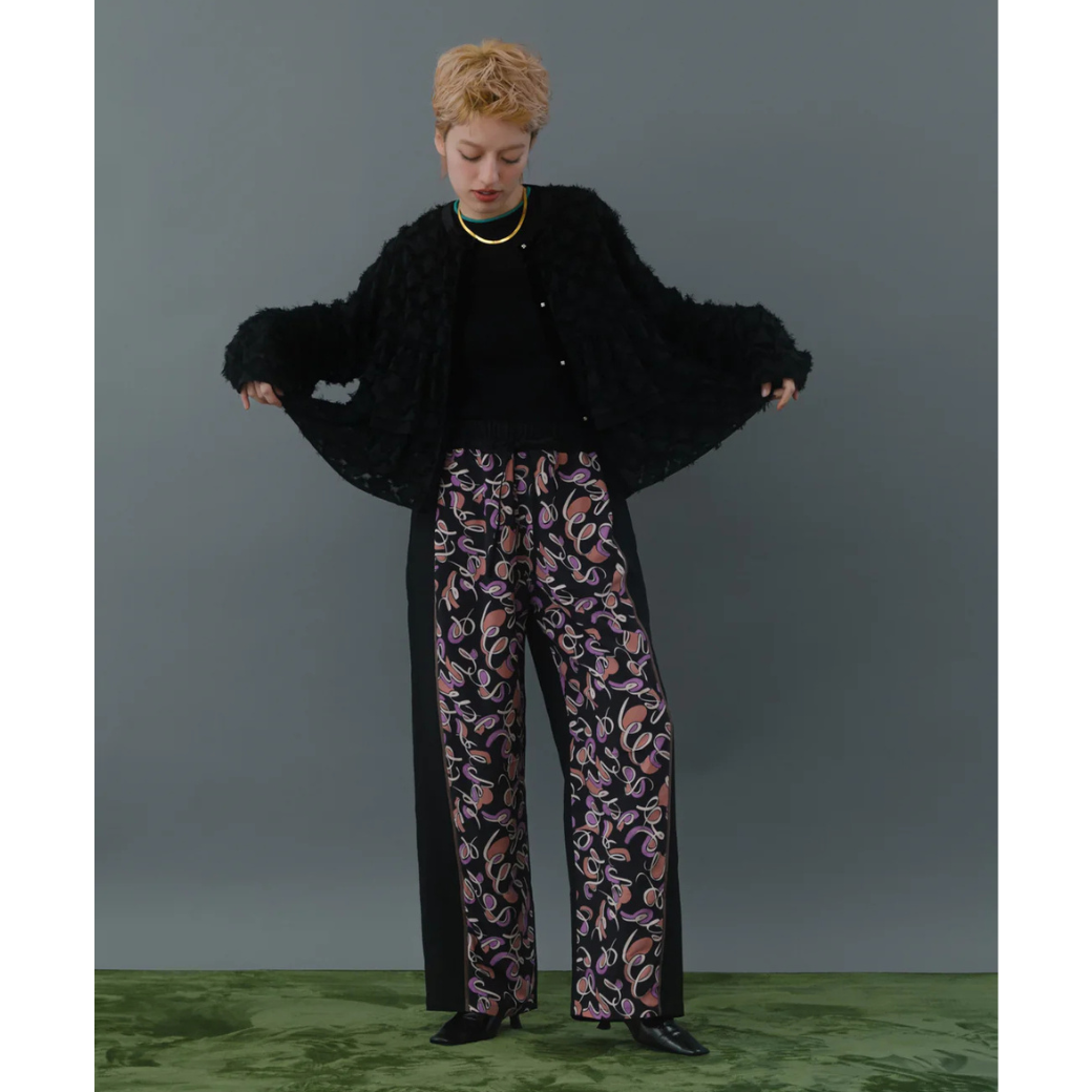 kittle CUT JACQUARD TIERED BLOUSE/K256-66130