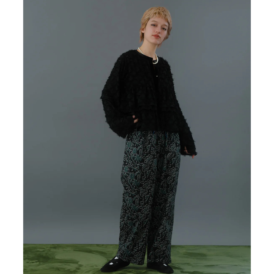 kittle CUT JACQUARD TIERED BLOUSE/K256-66130