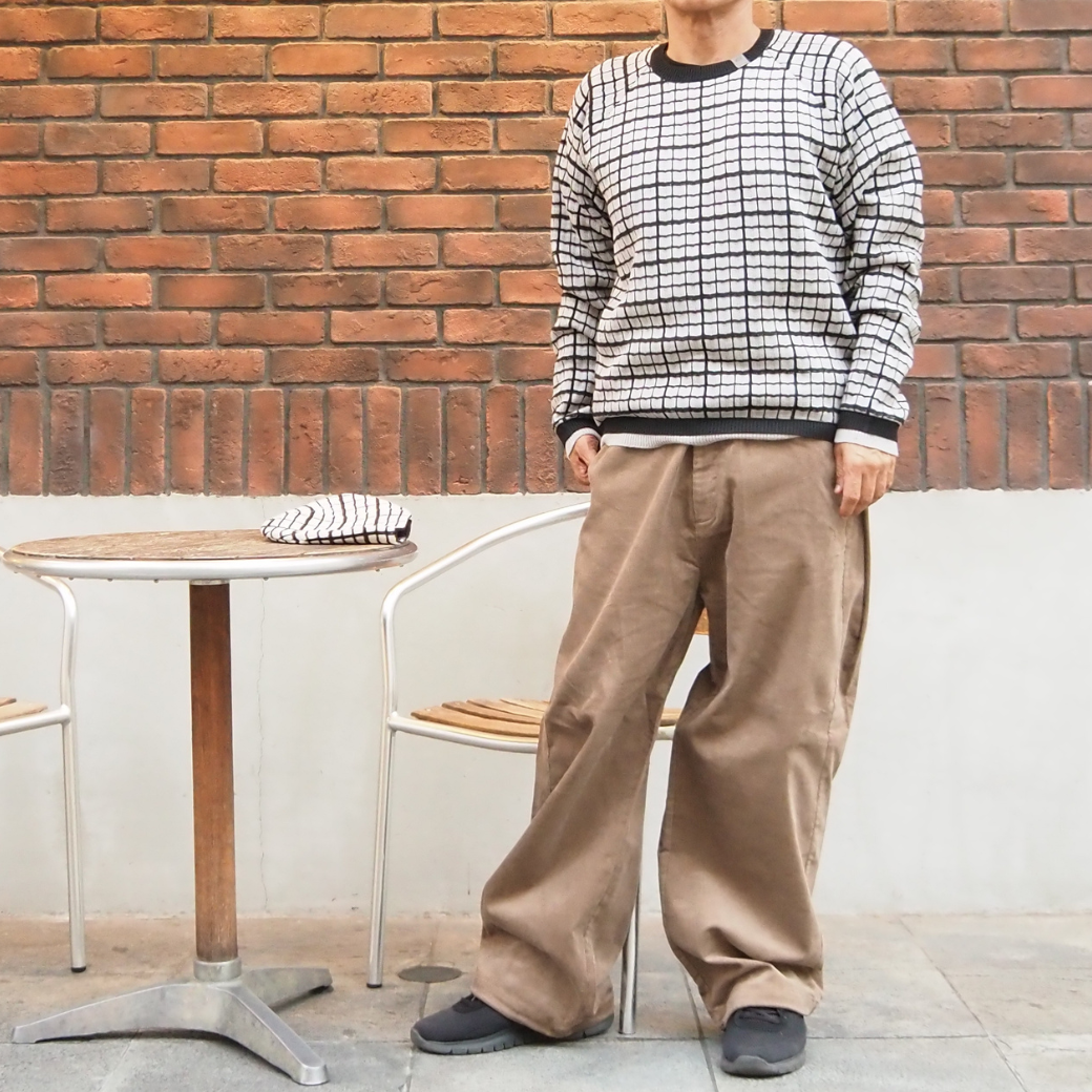 SUPERTHANKS Graph check Knit Crew-neck KT01