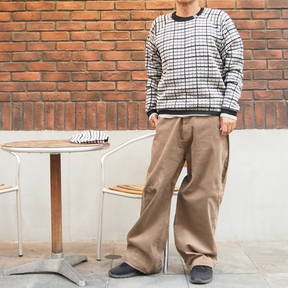 SUPERTHANKS Graph check Knit Crew-neck KT01