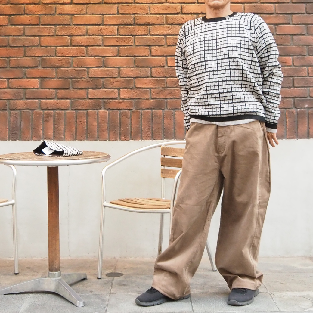 SUPERTHANKS Graph check Knit Crew-neck KT01