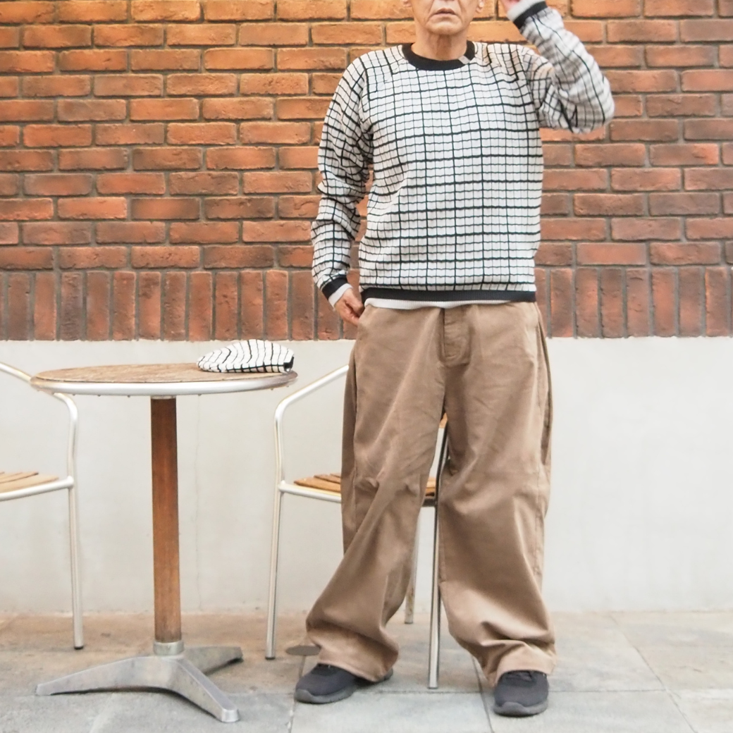 SUPERTHANKS Graph check Knit Crew-neck KT01