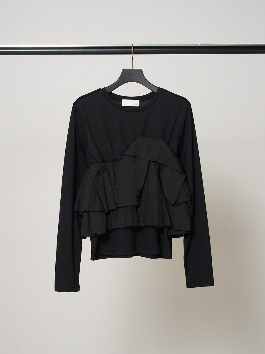 Mewl／ミュールの　フリルビスチェドッキングTOPS /M251-83126 Mewl フリルビスチェドッキングTOPS［M251-83126］ – RUKA
