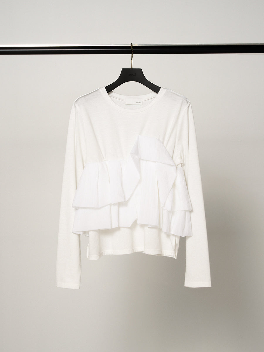 Mewl／ミュールの　フリルビスチェドッキングTOPS /M251-83126 Mewl フリルビスチェドッキングTOPS［M251-83126］ – RUKA
