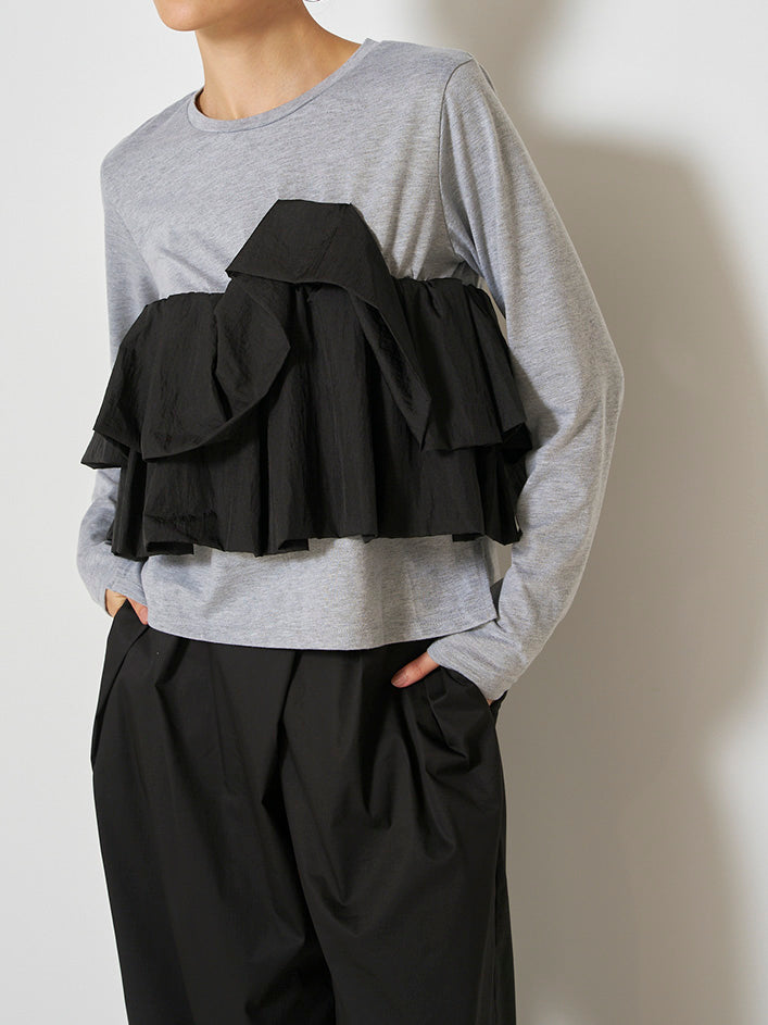 Mewl／ミュールの　フリルビスチェドッキングTOPS /M251-83126 Mewl フリルビスチェドッキングTOPS［M251-83126］ – RUKA