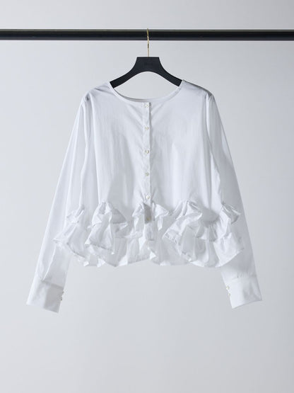 【予約販売】Mewl ペプラムフリル2WAY ブラウス M261-13005