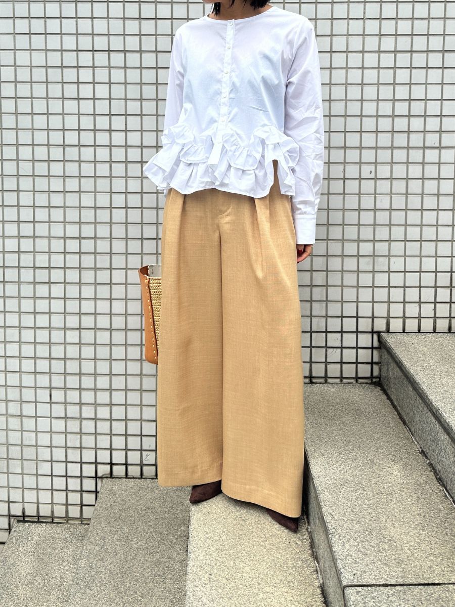 【予約販売】Mewl ペプラムフリル2WAY ブラウス M261-13005