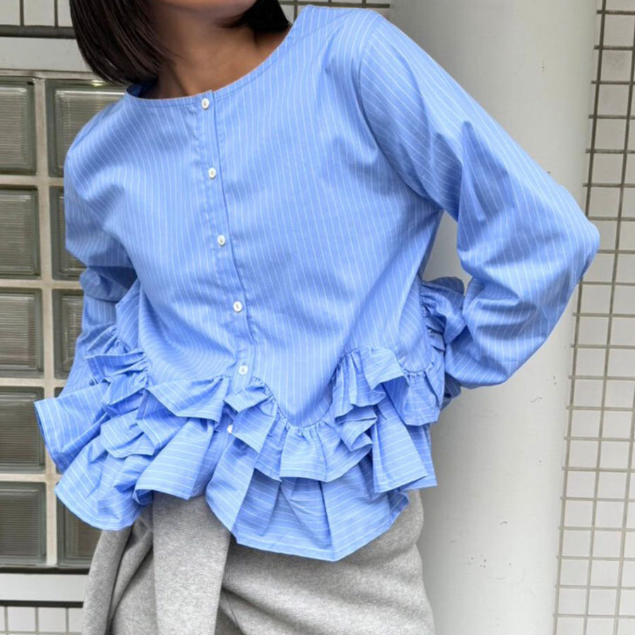 【予約販売】Mewl ペプラムフリル2WAY ブラウス M261-13005