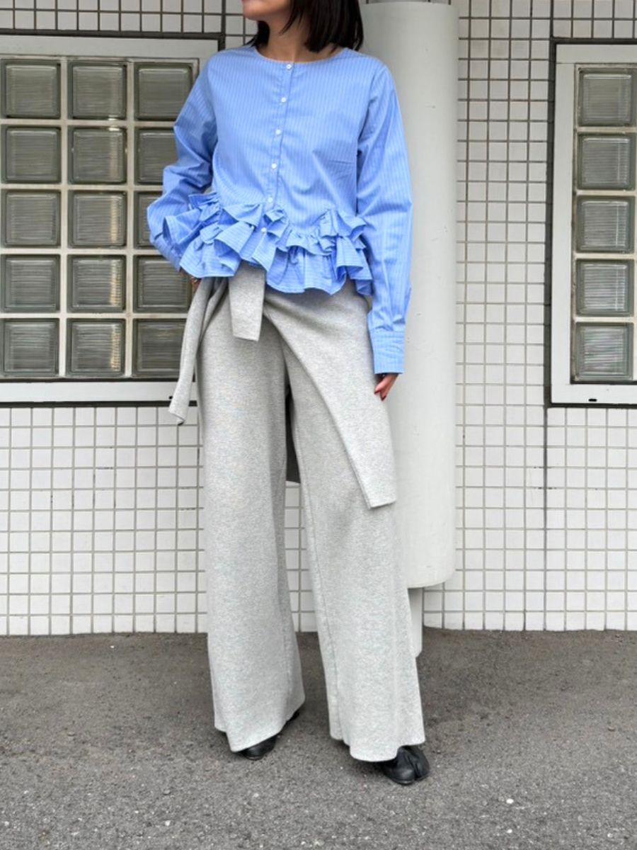 【予約販売】Mewl ペプラムフリル2WAY ブラウス M261-13005