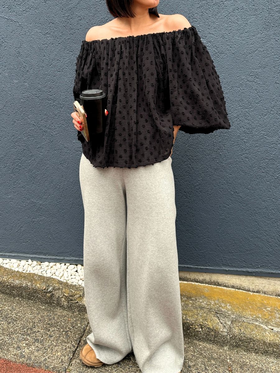 【予約販売】Mewl ドットJQオフショルBL M261-13008