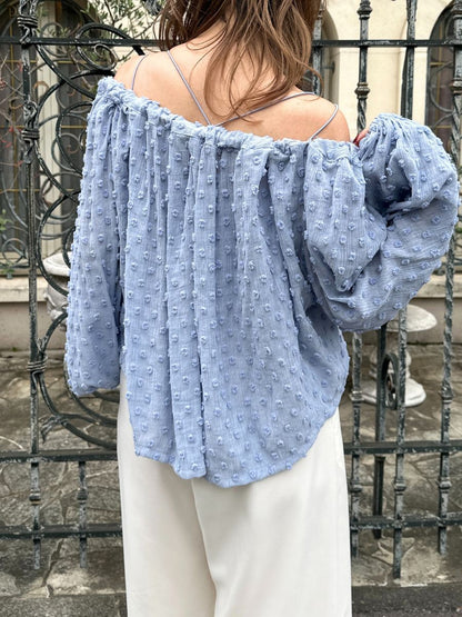 【予約販売】Mewl ドットJQオフショルBL M261-13008