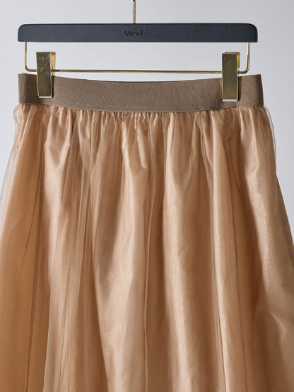 【予約販売】Mewl チュールティアードSK M261-23004