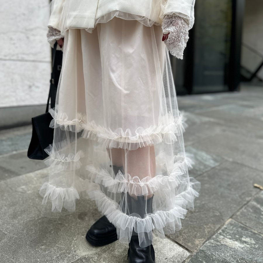 【予約販売】Mewl チュールティアードSK M261-23004