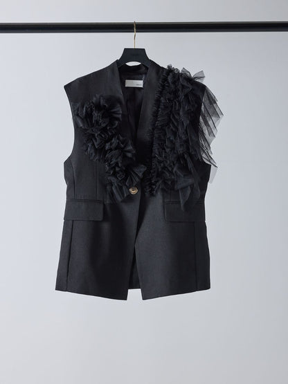 【予約販売】Mewl チュールフリルベスト M261-43001