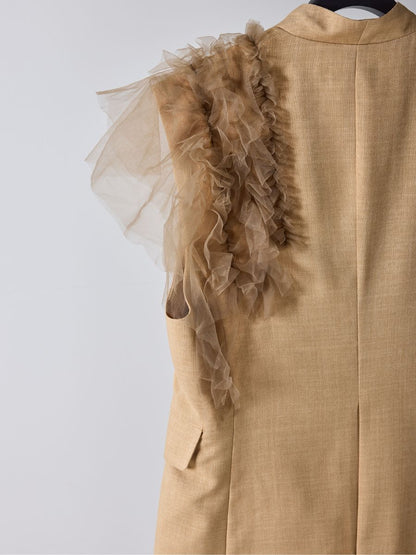 【予約販売】Mewl チュールフリルベスト M261-43001