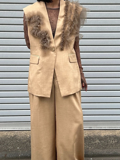 【予約販売】Mewl チュールフリルベスト M261-43001