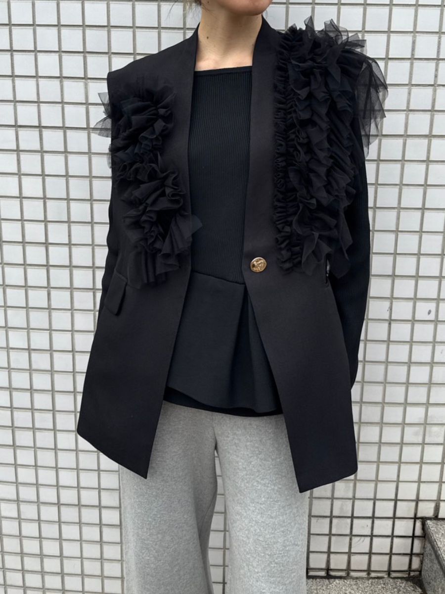 【予約販売】Mewl チュールフリルベスト M261-43001