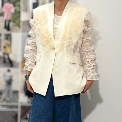 【予約販売】Mewl チュールフリルベスト M261-43001