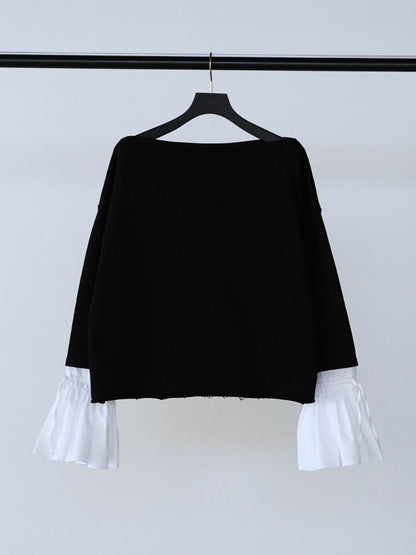 【予約販売】Mewl オフショルシャツスリーブスウェット M261-83011