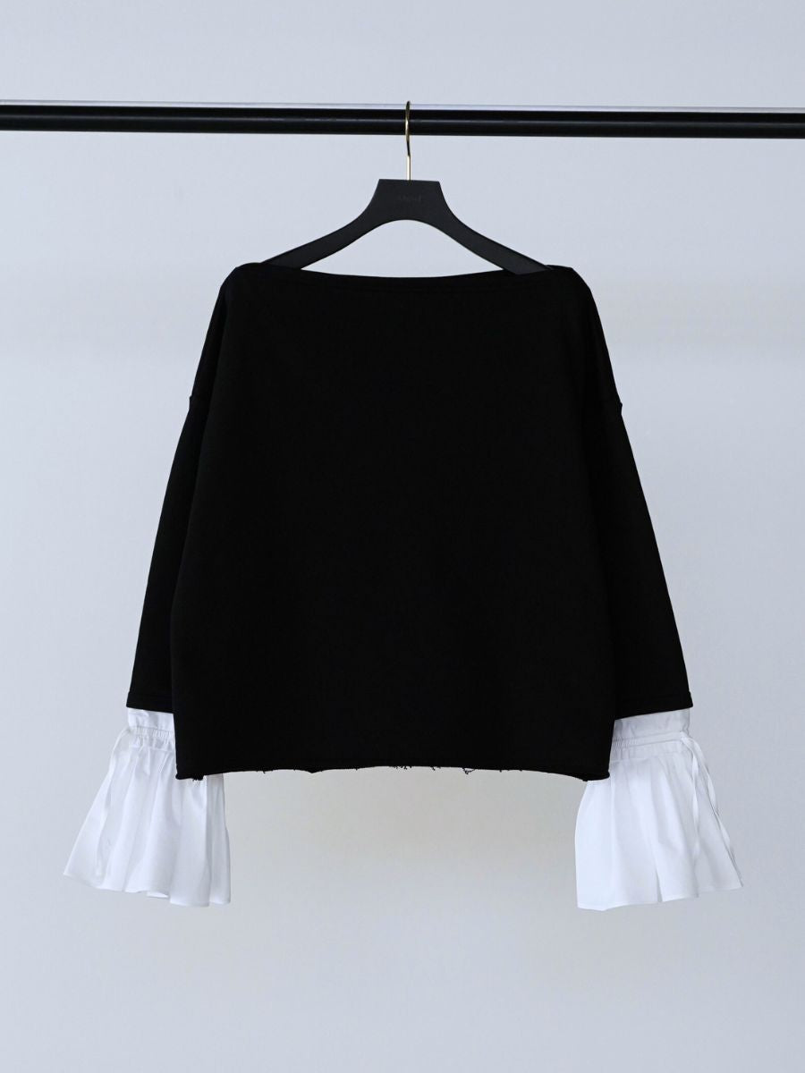 【予約販売】Mewl オフショルシャツスリーブスウェット M261-83011