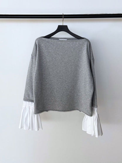 【予約販売】Mewl オフショルシャツスリーブスウェット M261-83011