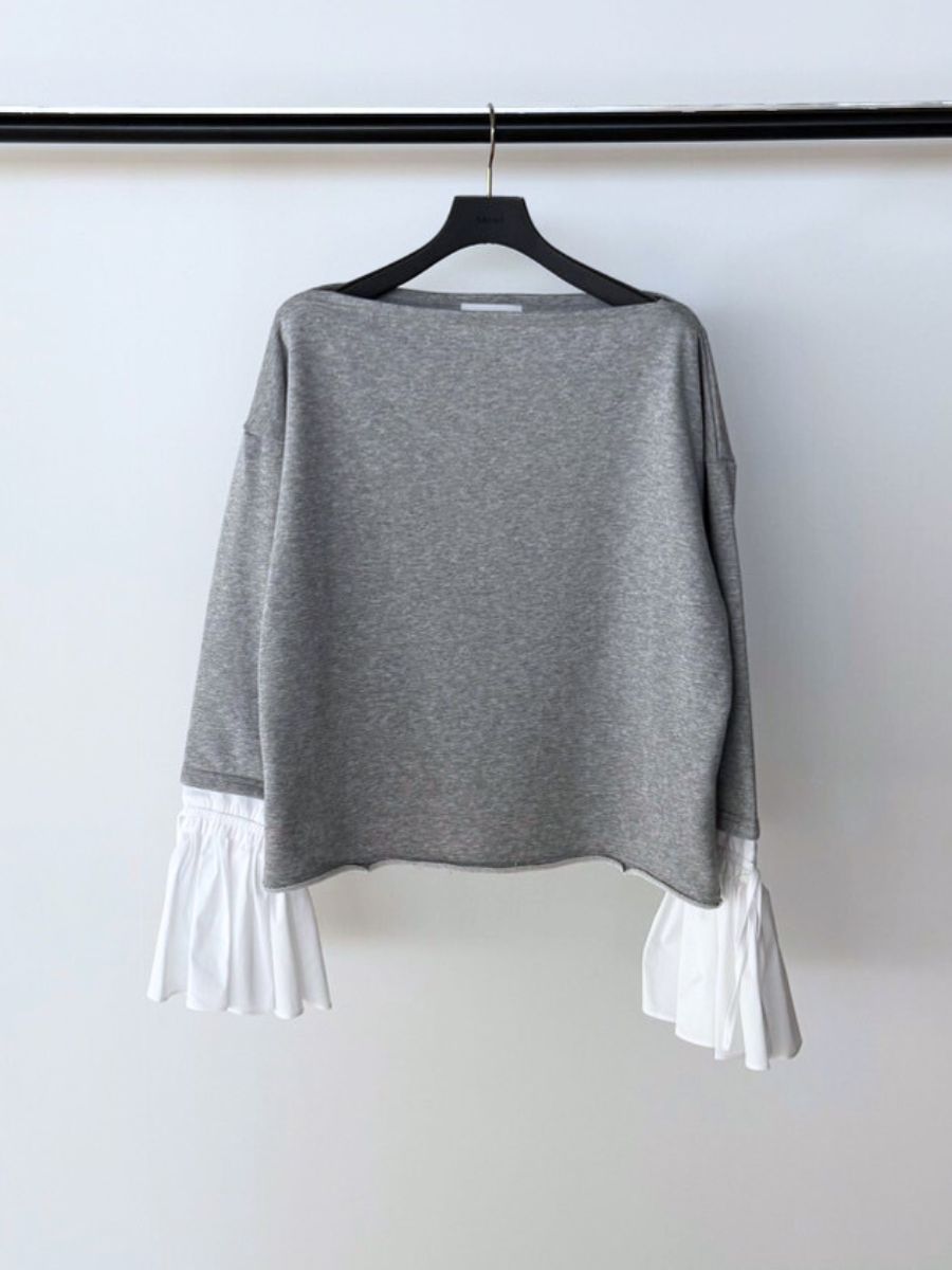 【予約販売】Mewl オフショルシャツスリーブスウェット M261-83011