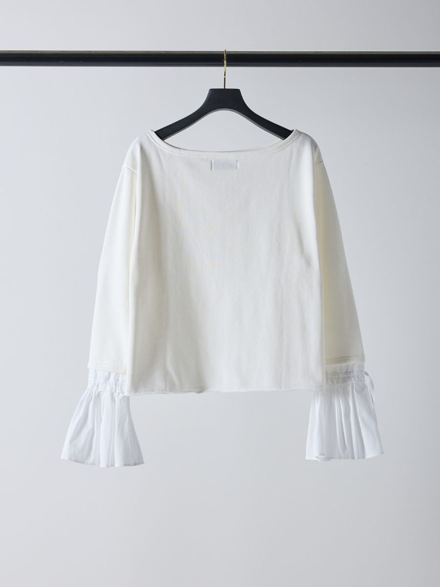 【予約販売】Mewl オフショルシャツスリーブスウェット M261-83011