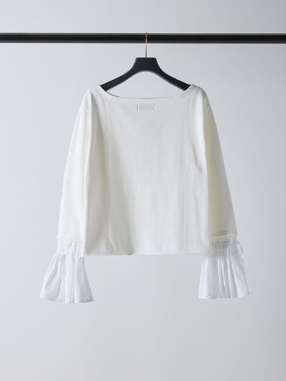 【予約販売】Mewl オフショルシャツスリーブスウェット M261-83011