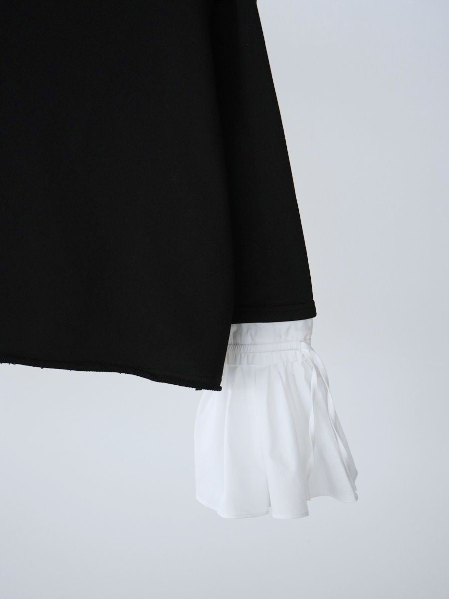 【予約販売】Mewl オフショルシャツスリーブスウェット M261-83011