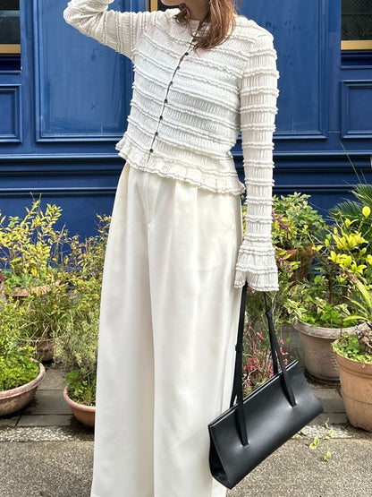 【予約販売】Mewl ミニフリル2WAYカーデ M261-83022