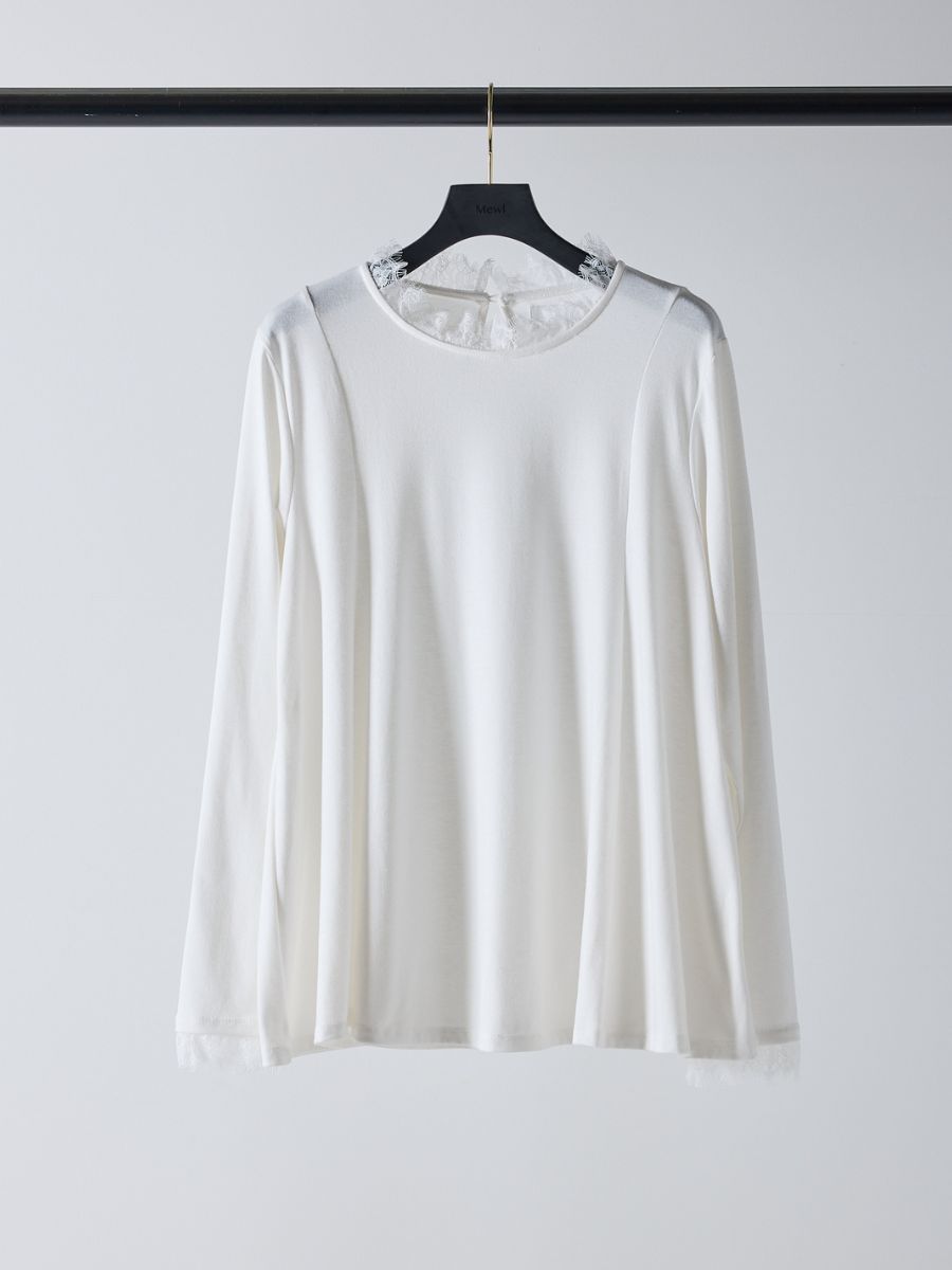 【予約販売】Mewl レースカラーフレアＴＯＰＳ M261-83030