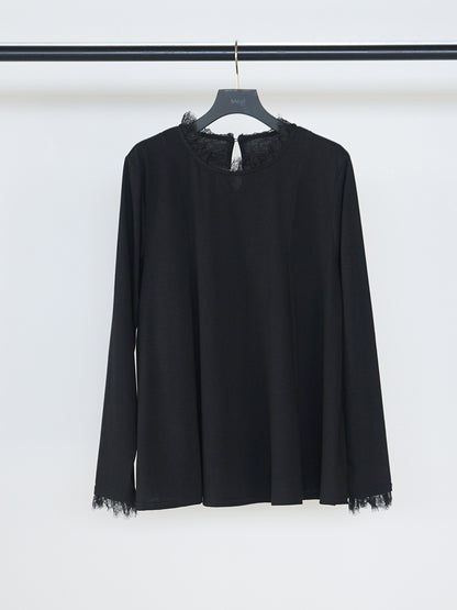 【予約販売】Mewl レースカラーフレアＴＯＰＳ M261-83030