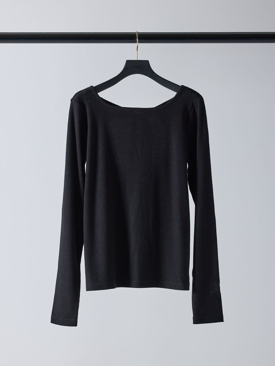 【予約販売】Mewl ラメリブバックリボンTOPS  M261-87023