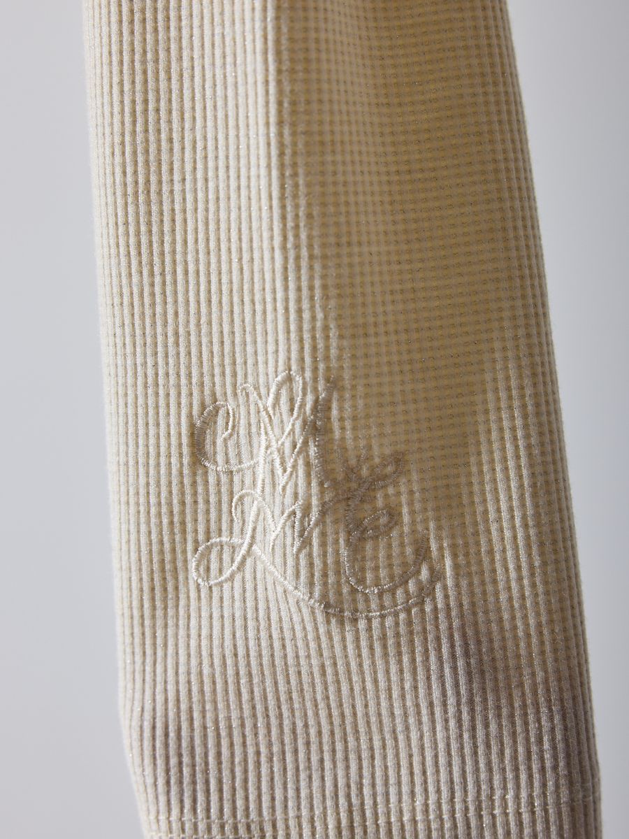 【予約販売】Mewl ラメリブバックリボンTOPS  M261-87023