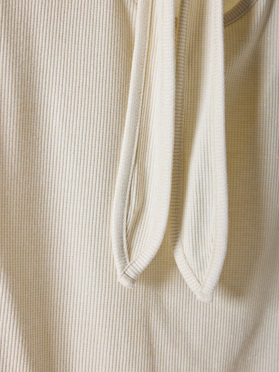 【予約販売】Mewl ラメリブバックリボンTOPS  M261-87023