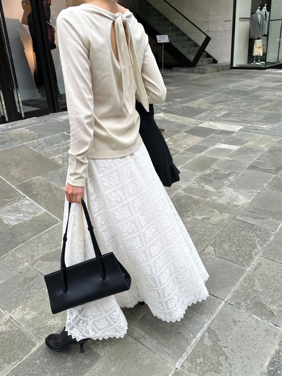 【予約販売】Mewl ラメリブバックリボンTOPS  M261-87023