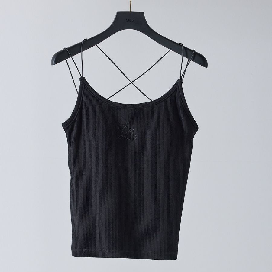 【予約販売】Mewl ラメリブカップ付きキャミ M261-87024
