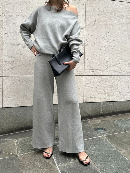 【予約販売】Mewl スウェットライクドルマンニット M261-93025