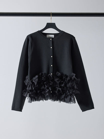 【予約販売】Mewl リボンフリンジカーデ M261-97027