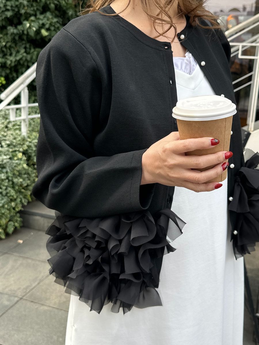 【予約販売】Mewl リボンフリンジカーデ M261-97027