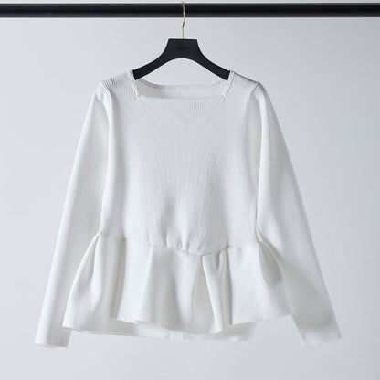 【予約販売】Mewl ペプラムニット M261-97028