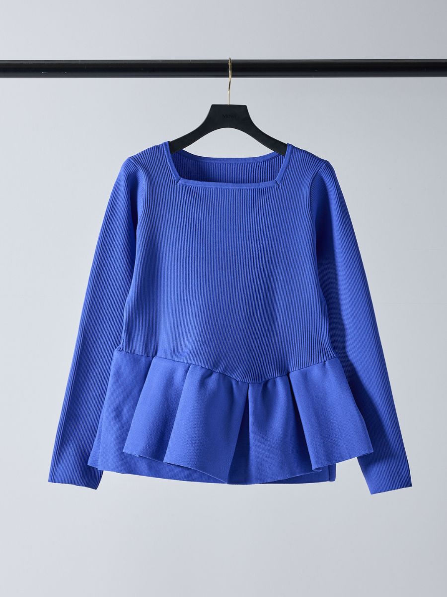 【予約販売】Mewl ペプラムニット M261-97028