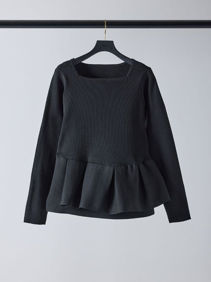 【予約販売】Mewl ペプラムニット M261-97028