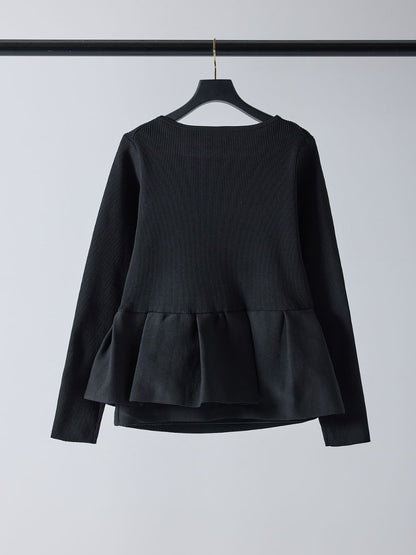 【予約販売】Mewl ペプラムニット M261-97028